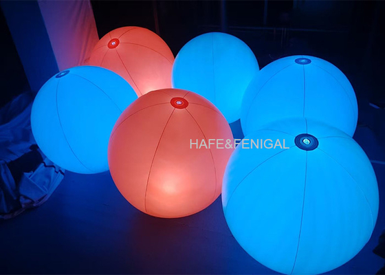 60cm 1m Fully Printed Orange Blue Interactive Balloon Light For Sports Events Carnivals