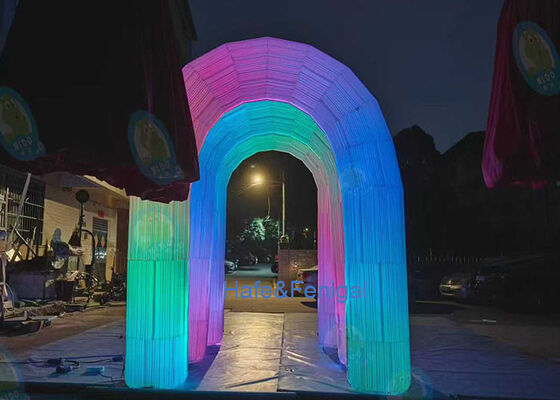 Arched illuminated inflatable tent, lighting up your outdoor life with a single touch