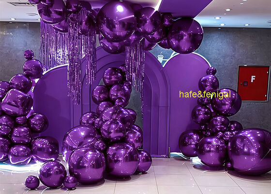 Premium 0.8mm PVC Mirror Balloons Easy To Install With Foil Balloons For Event Styling