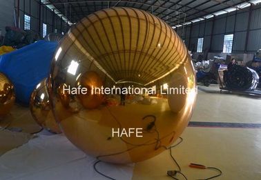 Red Color 15ft Flying Helium Inflatable Mirror Balloon For Christmas Decoration