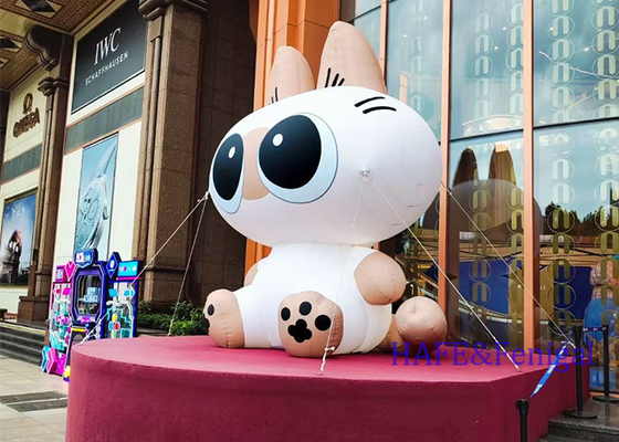 맞춤형 야외 거대 팽창 만화 고양이 분위기 장식 LED 조명