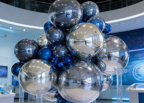 Sealed PVC Inflatable Mirror Ball 1.5m-3m For Event And Exhibition Decoration