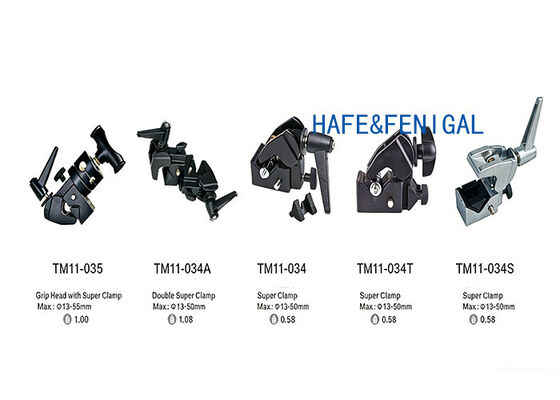 프로페셔널 슈퍼 클램프 및 스튜디오, 스테이지 및 영화 장비 장착용 잡기 머리