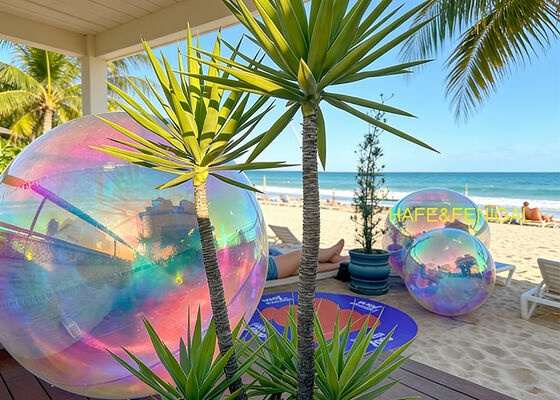 Iridescent Rainbow PVC Mirror Balloon with Dual-Layer PVC Construction and UV-Resistant Finish for Events