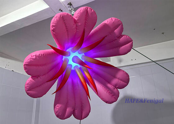 Giant Suspended Inflatable Flowers with Customizable Diameter 1m-8m, Layered Petal Design, and Lightweight Suspension for Events
