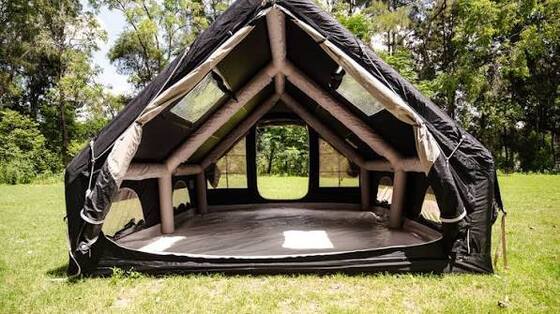 Quick Setup Inflatable Air Tent with Waterproof Floor and Reinforced A-Frame for Outdoor Camping